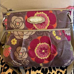 Spartina 449 Floral Crossbody Bag - Pink and Yellow